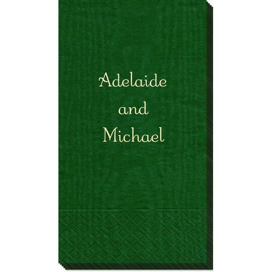 Always Flaunt Your Names Moire Guest Towels